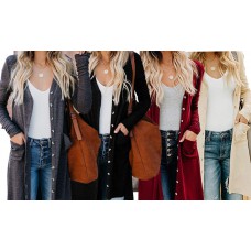 2022 New Women's Button Up Long Cardigan